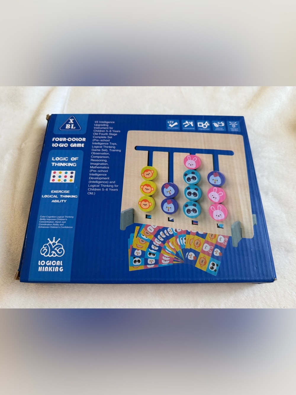 Four Color Logic Game + Expression Puzzle Building Blocks + - Picture 2 of 12